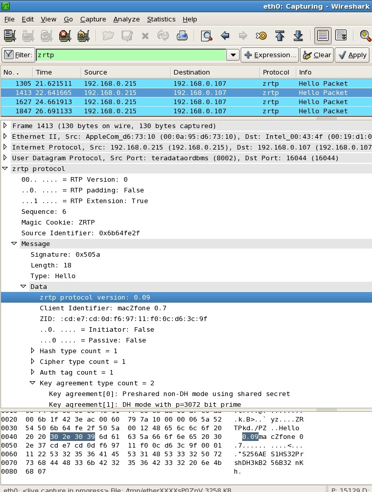 Wireshark screen shot